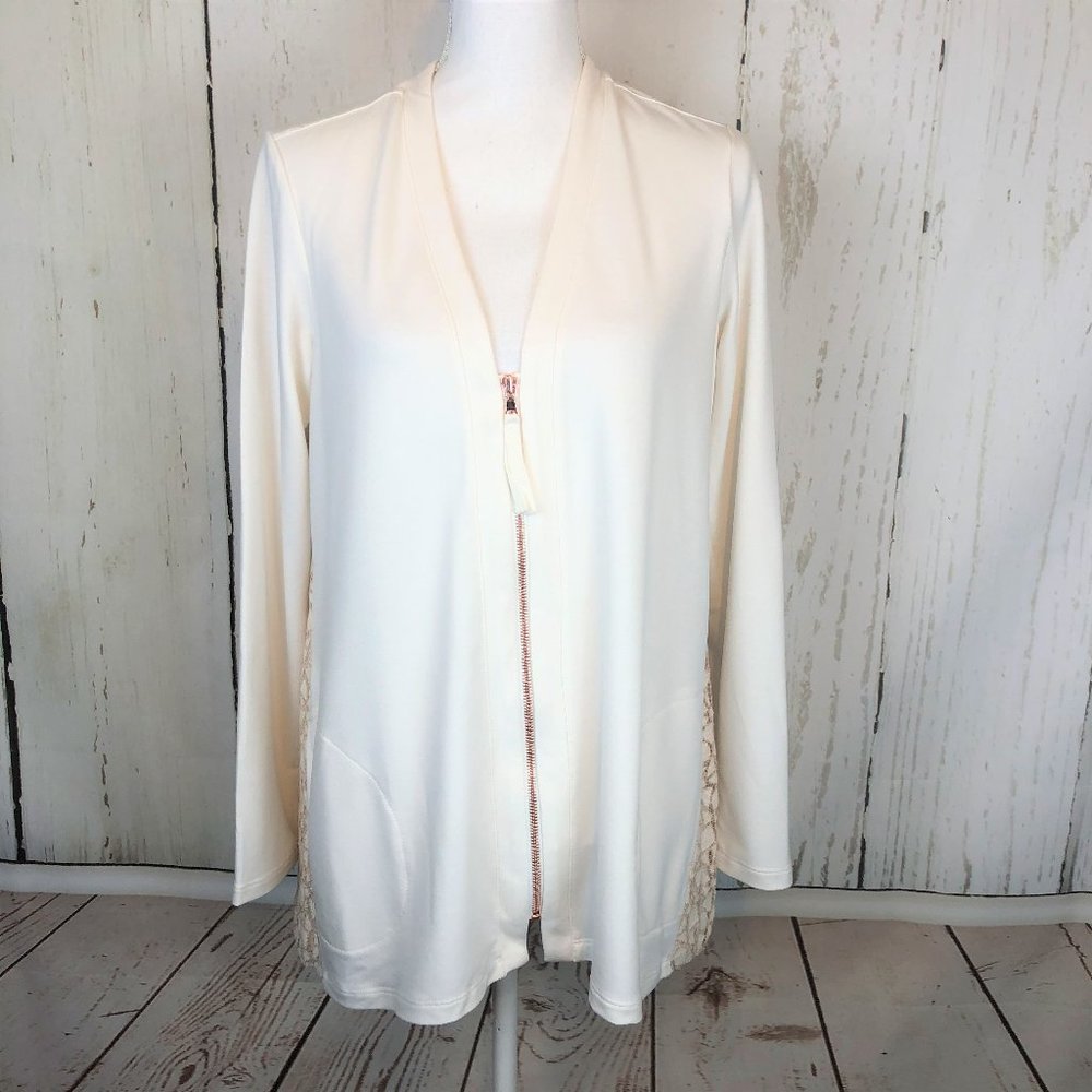 LOGO by Lori Goldstein Cream Jacket